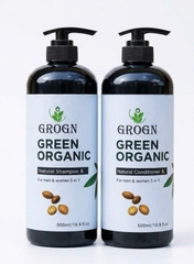 Dầu gội xả siêu mượt phục hồi GROGN Green Organic hương nước hoa 500ml 1000ml ( mẫu mới)
