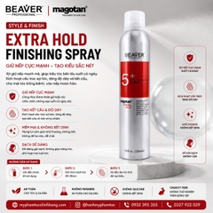 Gôm xịt giữ nếp cứng BEAVER MAGOTAN 5+ hương dâu tây BEAVER Magotan 5+ Firm-Hold Finishing Spray Strawberry Scent) 250ml