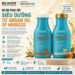 Dầu gội xả BEAVER tinh dầu Argan dưỡng ẩm phục hồi tóc (BEAVER Argan Oil Moisturizing Shampoo & Conditioner)