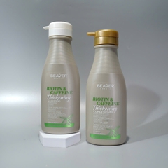 Dầu gội và dầu xả Beaver biotin & caffeine cho tóc rụng, mỏng, yếu 350ml