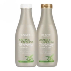 Dầu gội và dầu xả Beaver biotin & caffeine cho tóc rụng, mỏng, yếu 350ml