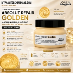 Dầu gội xả hâp, dầu dưỡng tóc phục hồi L'Oréal vàng Absolut Repair