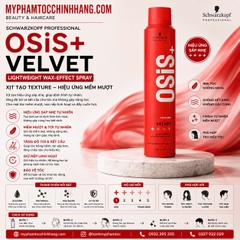 Gôm (keo xịt) Giữ Nếp Tóc Nhẹ Và Bóng Mượt OSIS+ VELVET 200ml