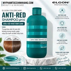 Dầu gội khử ánh đỏ giữ màu rêu Elgon ColorCare Anti-Red Shampoo pH6 300ml