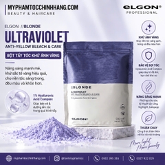 Bột tẩy tóc tím (khử vàng) Elgon I-Blonde Ultra Violet Bleach (Purple Bleach Powder) 500ml