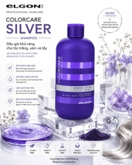 Dầu gội xả tím khử vàng Elgon Colorcare Silver Anti-Yellow