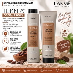 Dầu gội xả cho tóc nhuộm màu nâu LAKME Teknia Cocoa Brown 300ml - 250ml