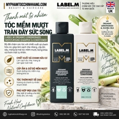 Dầu gội & dầu xả dưỡng ẩm hương sả chanh hữu cơ Label.m  Organic Lemongrass Moisturising 300ML 1000ML