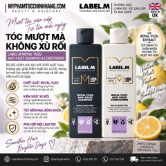 Dầu gội và dầu xả chống xù rối Label.m ROYAL YUZU Anti-Frizz 300ML 1000ML