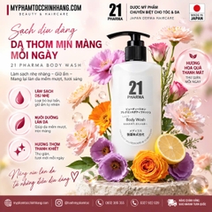 Sữa Tắm 21 Pharma Body Wash Dưỡng Sáng Da Nhật Bản 500ml | Làm Sạch, Dưỡng Ẩm, Mềm Mịn