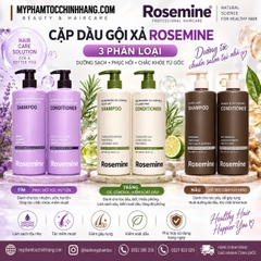 ROSEMINE PROFESSIONAL Gội xả giảm rụng, kiểm soát dầu tạo độ phồng và phục hồi tóc hư tổn 500 ml