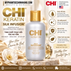 Tinh dầu dưỡng tóc CHI Keratin Silk Infusion(CHI Keratin Silk Infusion Leave-In Reconstructing Treatment)  59ml - 177ml