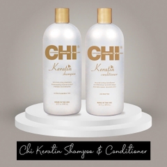 Dầu gội xả phục hồi CHI Keratin (CHI Keratin Reconstructing Shampoo & Conditioner) 355ml 946ml