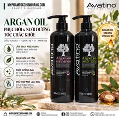 Dầu Gội xả Avatino Tinh Dầu Argan Phục Hồi Bổ Sung Dưỡng Chất Cho Tóc (Avatino Argan Oil Shampoo & Conditioner) 500ml 800ml