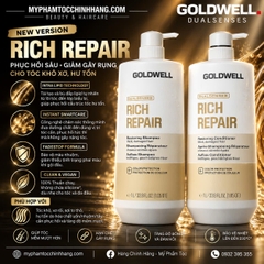 Dầu gội & xả, hấp, dưỡng phục hồi tóc hư tổn Goldwell Dualsenses Rich Repair Restoring