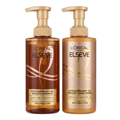 L’Oréal Paris Elseve Extraordinary Oil Smooth  | Bộ Dầu Gội Dầu Xả Dưỡng Mượt Tóc Khô Xơ, Xù Rối