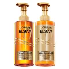 L’Oréal Paris Elseve Extraordinary Oil Smooth  | Bộ Dầu Gội Dầu Xả Dưỡng Mượt Tóc Khô Xơ, Xù Rối