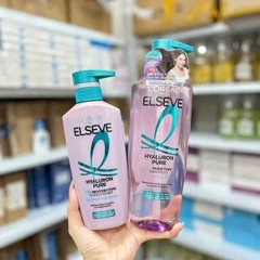 Bộ Dầu Gội Làm Sạch Da Đầu Dầu, Dưỡng Ẩm Tóc Khô / L’Oréal Paris Elseve Hyaluron Pure 72H