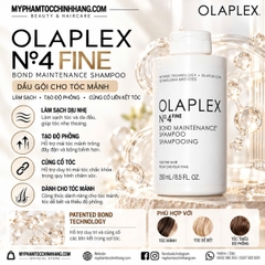 OLAPLEX Nº.4 FINE + Nº.5 FINE 250ML – BỘ GỘI XẢ TĂNG ĐỘ PHỒNG, DƯỠNG ẨM NHẸ CHO TÓC MẢNH