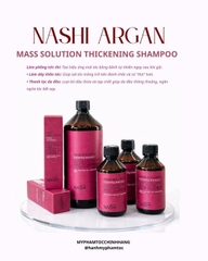 Dầu gội tăng cường độ dày, giảm rụng tóc Nashi Argan Mass Solution