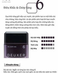 Sáp giữ nếp cực mạnh Number Three 003 DEUXER 6 Dry Paste Wax 80g