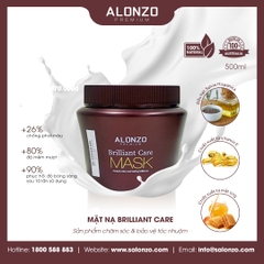 KEM HẤP CHĂM SÓC TÓC NHUỘM ALONZO BRILLIANT CARE TREATMENT HOẶC PHỤC HỒI 500ml