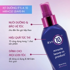 Xịt dưỡng xả khô It's a 10 miracle leave in 59ml 120ml 295ml