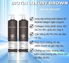 Dầu gội xả siêu mượt Biotin Collagen Luxury Brown nâu/ White trắng 1000ML