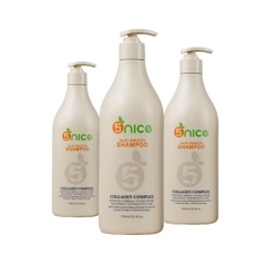 Dầu Gội Xả Phục Hồi Tóc Hư Tổn Chống Gàu Keratin Collagen 5NICE 750ml
