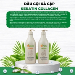 Dầu gội xả phục hồi tóc hư tổn chống gàu keratin collagen 5NICE 750ml