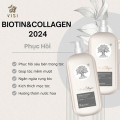 DẦU GỘI XẢ BIOTIN COLLAGEN (CHAI DẸT 2024) TRẮNG PHỤC HỒI 1000ML