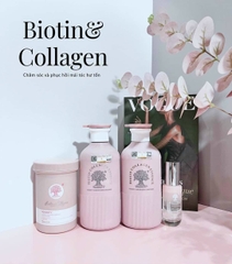 Dầu gội xả, hấp, dầu dưỡng tóc Biotin collagen essence pink 500ml
