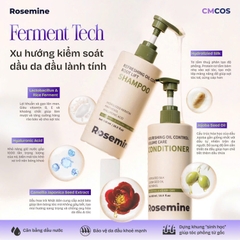 ROSEMINE PROFESSIONAL Gội xả giảm rụng, kiểm soát dầu tạo độ phồng và phục hồi tóc hư tổn 500 ml