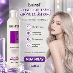 Dầu Gội Khử Vàng Karseell No Yellow Silver Shampoo 500ml –1000ml