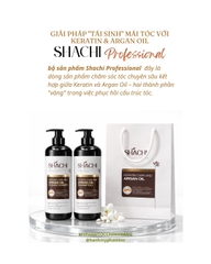 Dầu gội xả Shachi dưỡng sinh phục hồi tóc (Shachi Keratin & Argan Oil Hair Repair) 800ml