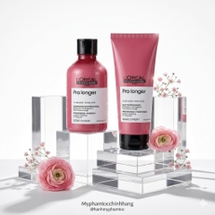 Bộ dầu gội xả hấp tóc L'Oréal Professionnel Pro Longer dành cho tóc dài yếu, ngọn tóc mảnh và dễ gãy: