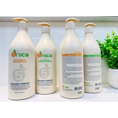 Dầu Gội Xả Phục Hồi Tóc Hư Tổn Chống Gàu Keratin Collagen 5NICE 750ml