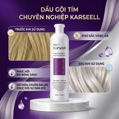 Dầu Gội Khử Vàng Karseell No Yellow Silver Shampoo 500ml –1000ml