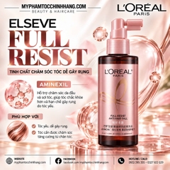 L’Oréal Paris Elseve Full Resist Anti-Hair Fall Scalp Essence 90ml | Tinh Chất Da Đầu Aminexil 1,5% Hỗ Trợ Giảm Gãy Rụng Tóc