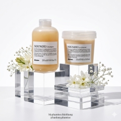 Bộ sản phẩm DAVINES NOUNOU gồm dầu gội, dầu xả và hấp – được thiết kế đặc biệt cho tóc nhuộm, tẩy, tóc khô yếu cần phục hồi sâu