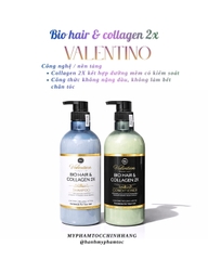 Cặp dầu gội xả Valention Bio Hair & Collagen 2X 500ml 800ml
