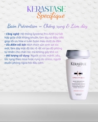 Dầu gội ngăn rụng tóc Kérastase Spécifique Bain Prévention Shampoo