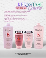 Dầu gội và dầu xả Kérastase Genesis phục hồi sợi tóc yếu, giảm đứt gãy thân tóc