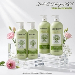 DẦU GỘI XẢ BIOTIN COLLAGEN XANH KIỀM DẦU MƯỢT TÓC (MẪU TRÒN MỚI) 500ML - 1000ML