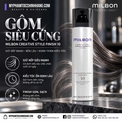 Milbon Global Style Finish 10 300ml | Gôm Xịt Tóc Giữ Nếp Siêu Mạnh