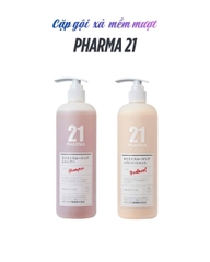 Dầu Gội &amp; Dầu Xả Dược Mỹ Phẩm PHARMA21 Chắc Khỏe Tóc, Mềm Mượt 602ml Nhật Bản