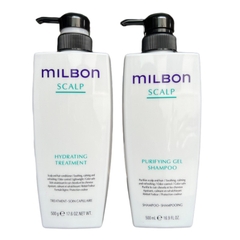 Gội Milbon Purifying gel và Xả Hydrating giải quyết 5 vấn đề về da đầu 200ml-500ml