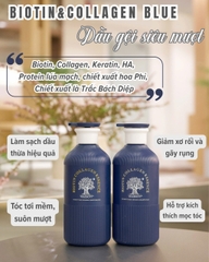 DẦU GỘI XẢ BIOTIN COLLAGEN BLUE XANH HƯƠNG NƯỚC HOA 500ML