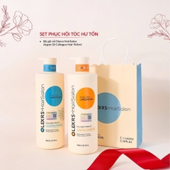 Cặp dầu gội xả Olexrs Argan Oil Collagen Hair Salon 500ml 960ml