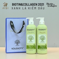 DẦU GỘI XẢ BIOTIN COLLAGEN XANH KIỀM DẦU MƯỢT TÓC (MẪU TRÒN MỚI) 500ML - 1000ML
